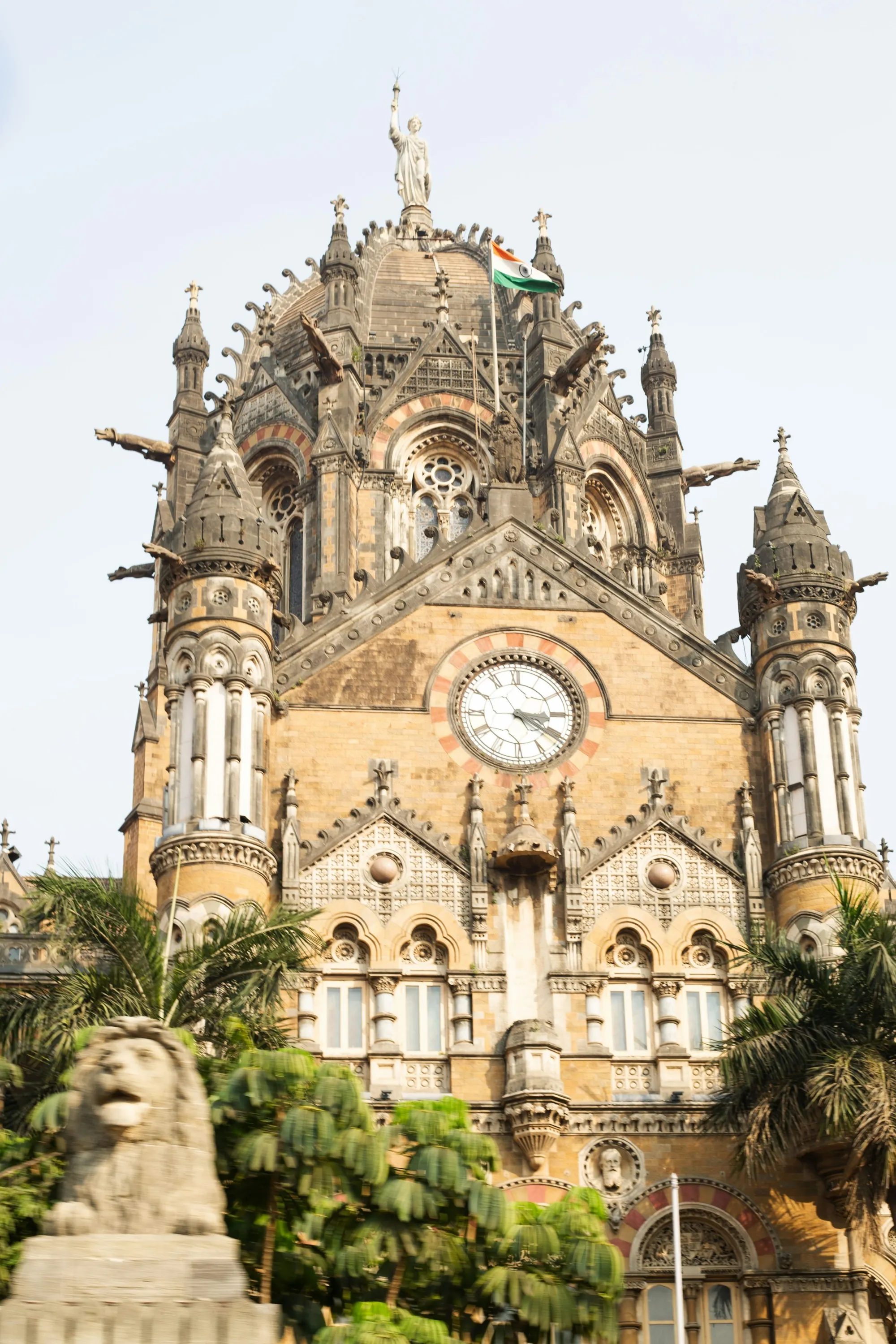 An ornate building with a clock tower
