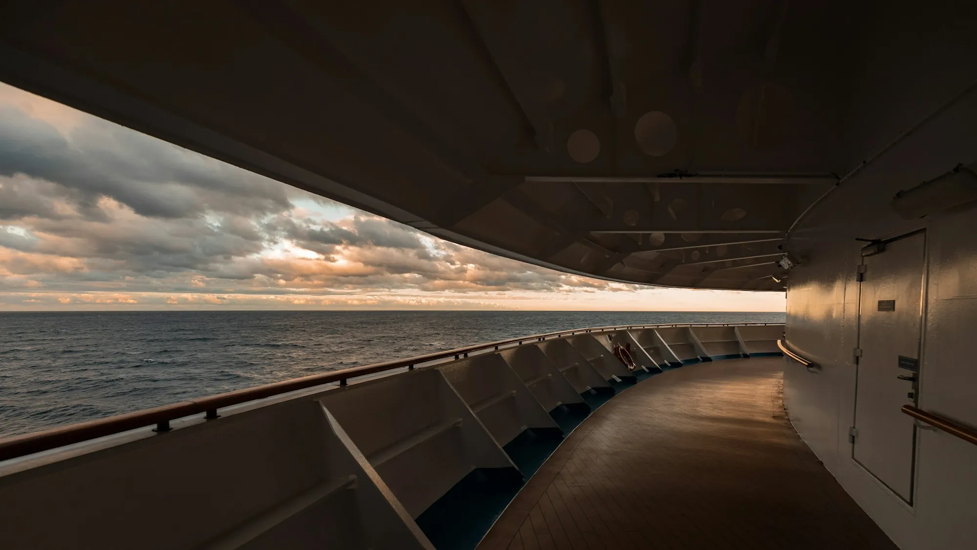 The ocean seen from a ship's deck