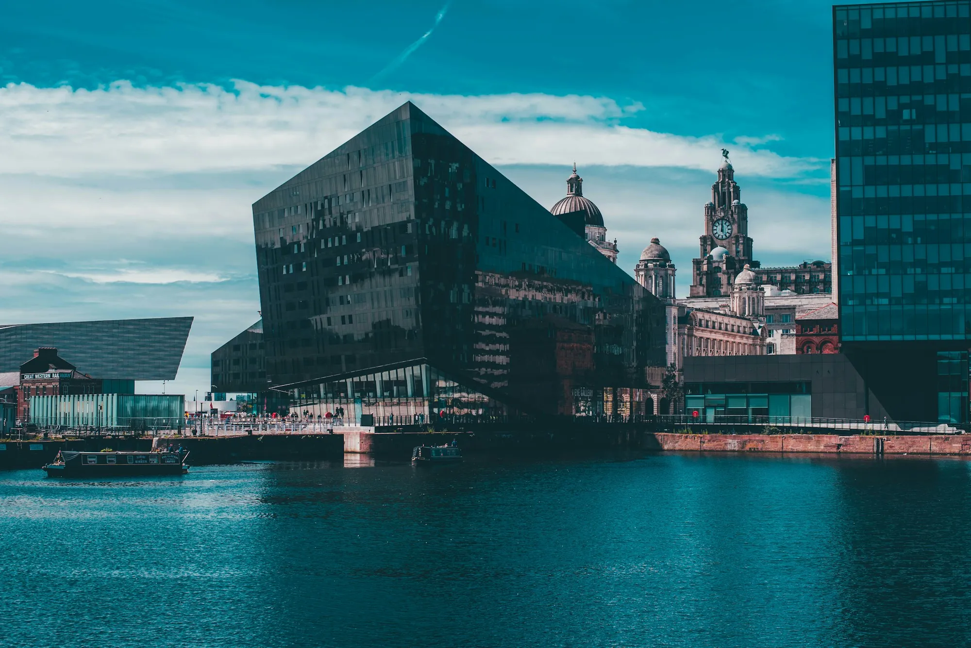 Buildings at the water's edge