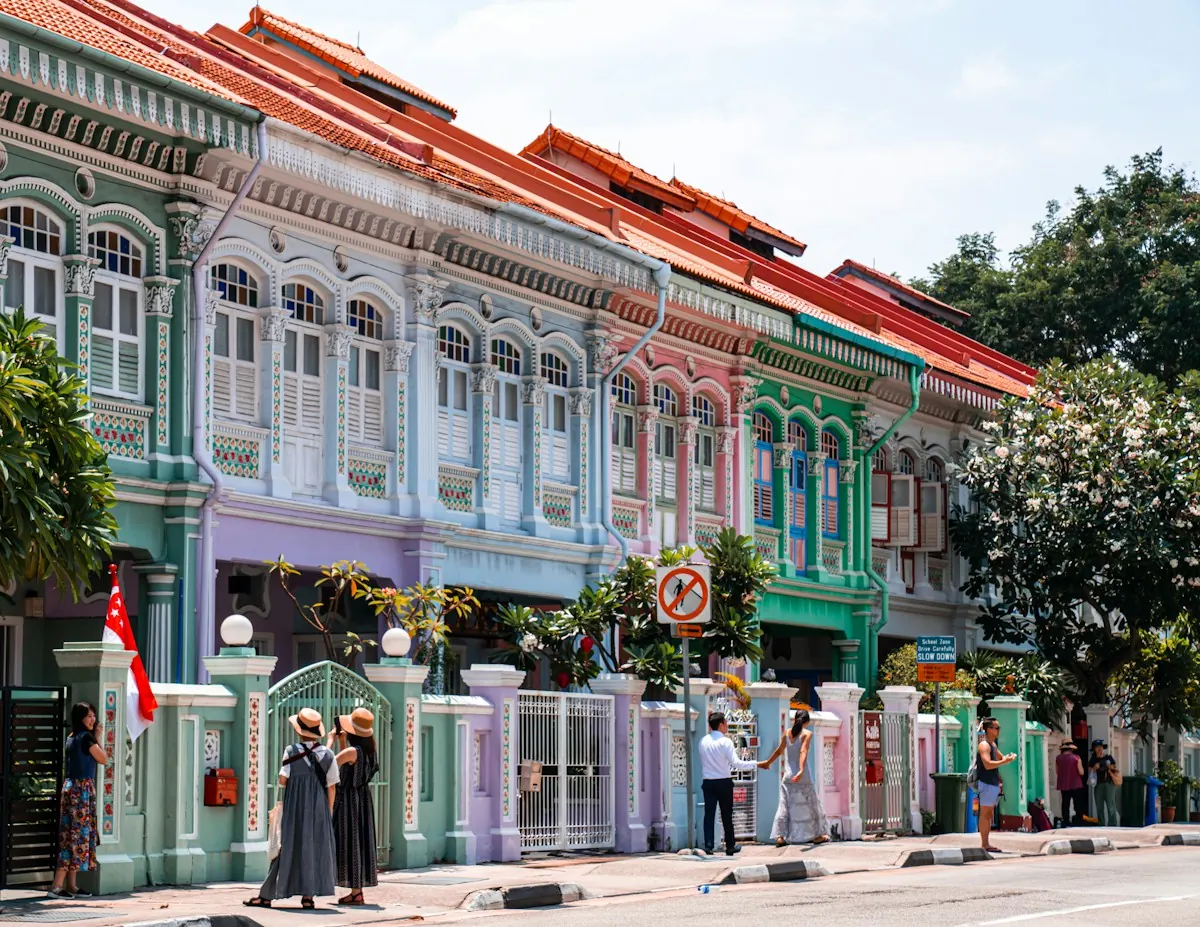 A street beside old buildings